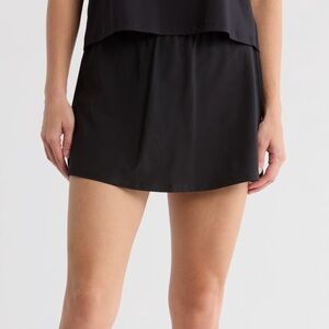 90 DEGREE BY REFLEX Lightstreme Hybrid Pleated Skort in Black Size Large NWT